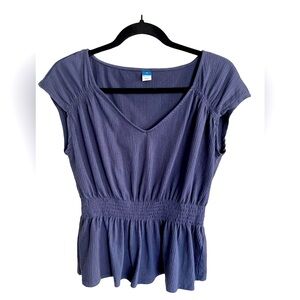 Old Navy Blue Peplum Blouse | Size: Medium